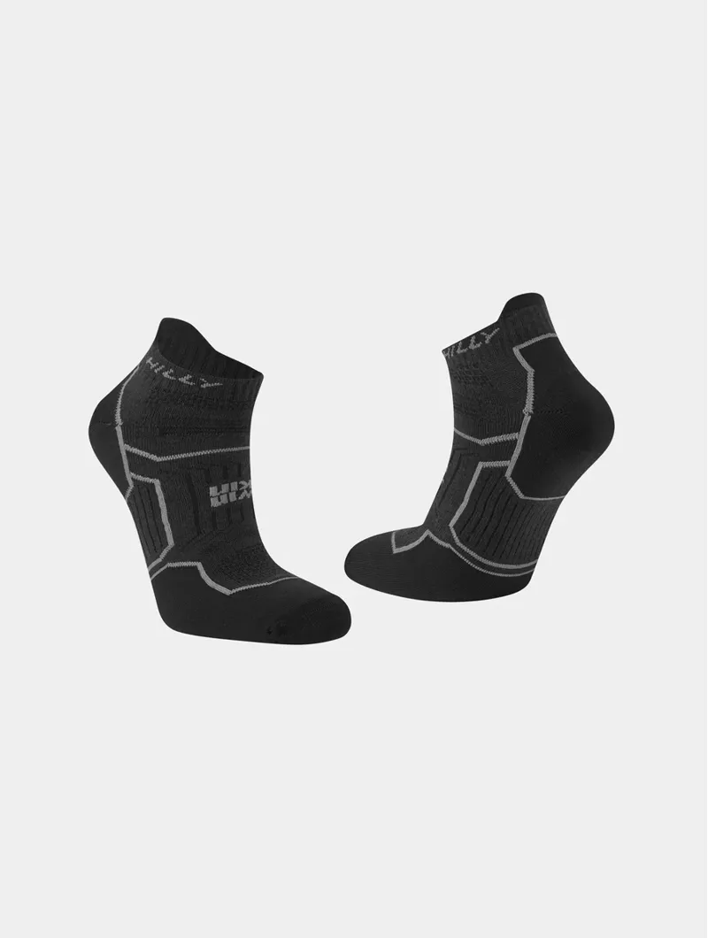  Hilly Twin Skin XL Socklet Anti Blister Running Soks in Black Anthracite-4