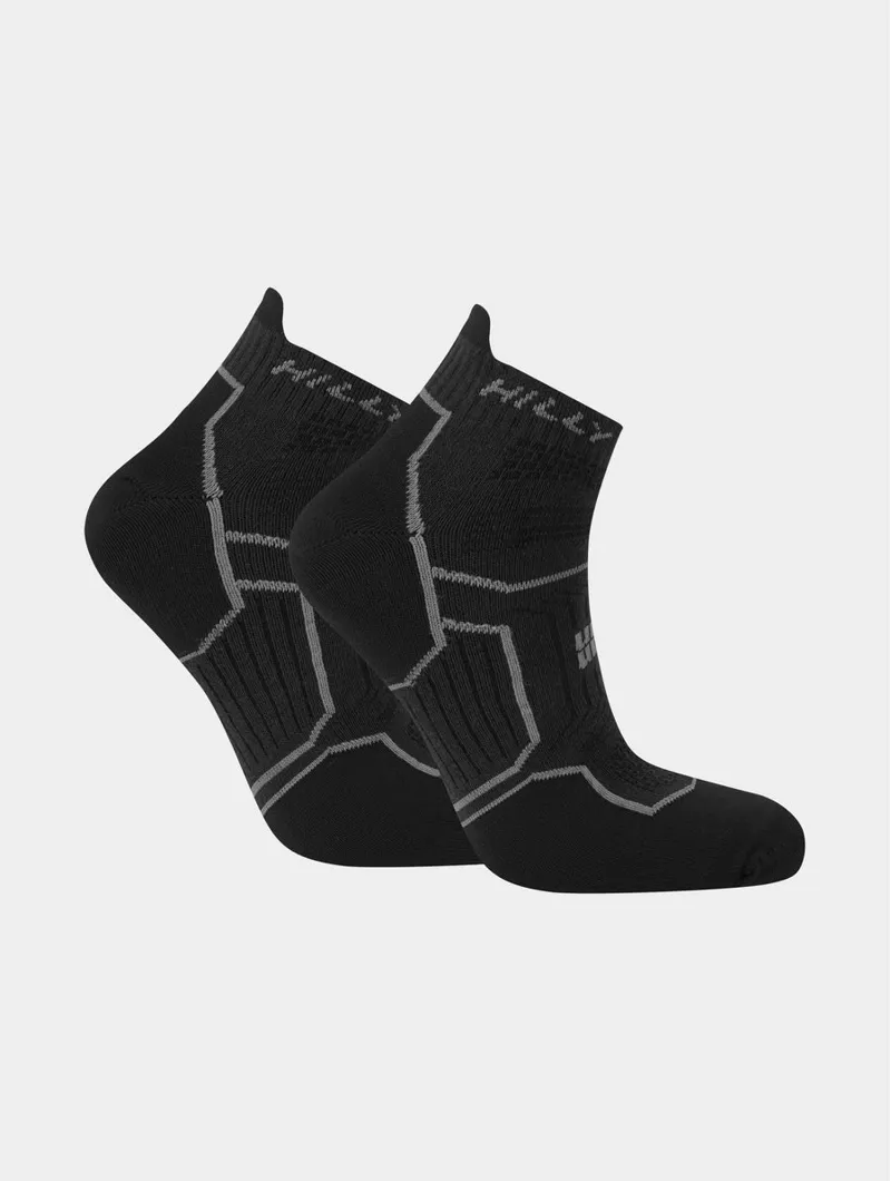  Hilly Twin Skin XL Socklet Anti Blister Running Soks in Black Anthracite