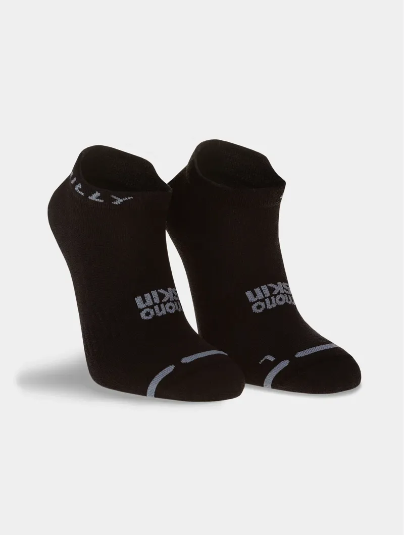 Hilly Active Socklet Zero Cushion Running Socks in Black Grey