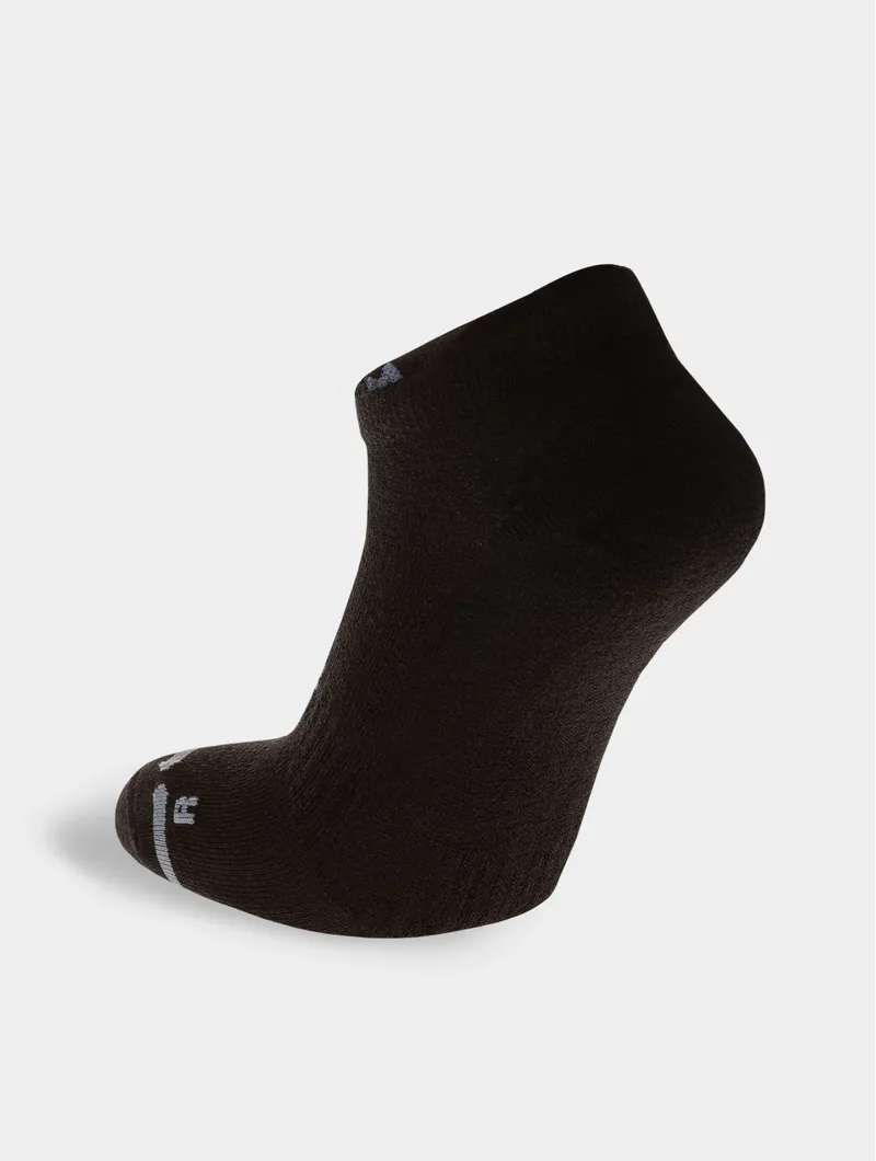 Hilly Active Socklet Zero Cushion Running Socks in Black Grey-2
