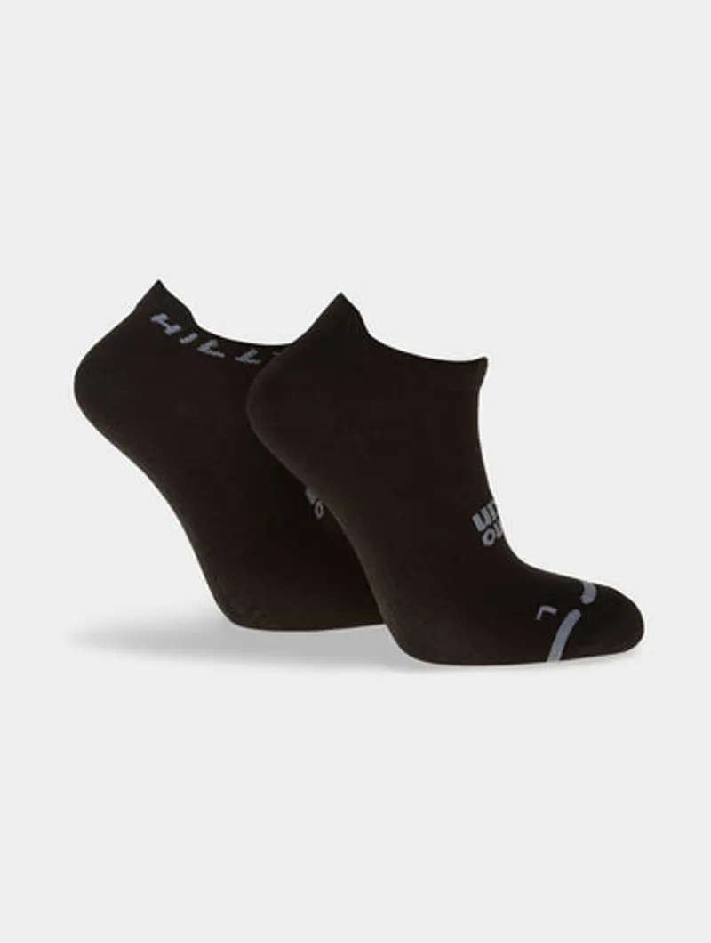 Hilly Active Socklet Zero Cushion Running Socks in Black Grey-3