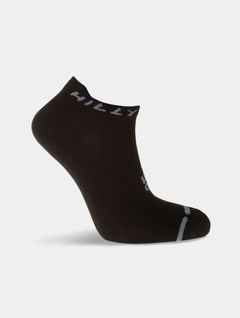 Hilly Active Socklet Zero Cushion Running Socks in Black Grey-1