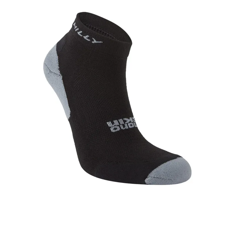 Hilly Active Quarter Running Socks in White/Black/Grey - Twin Pack-3