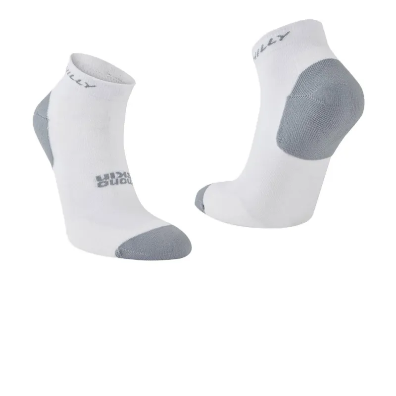 Hilly Active Quarter Running Socks in White/Black/Grey - Twin Pack-2
