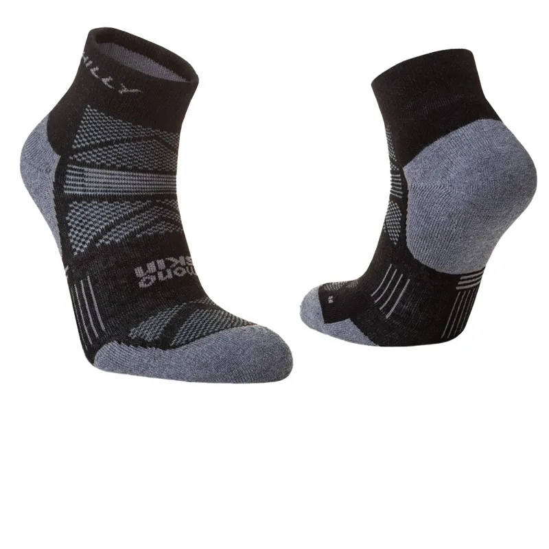 Ronhill Supreme Anklet Running Socks in Med Black/Grey Marl-1
