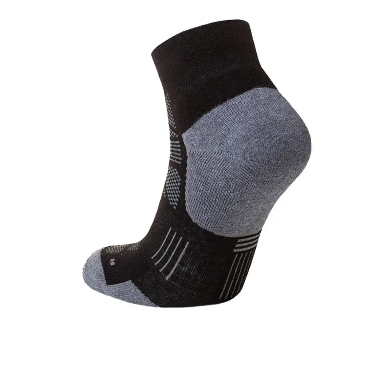 Ronhill Supreme Anklet Running Socks in Med Black/Grey Marl-3