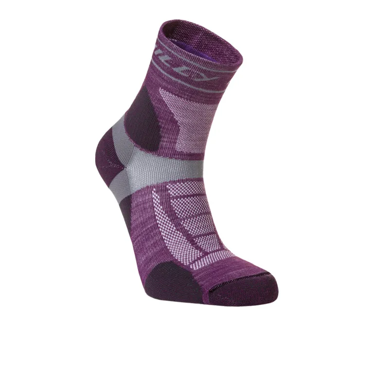 Hilly Trail Anklet Socks in Blackberry/Grey-5