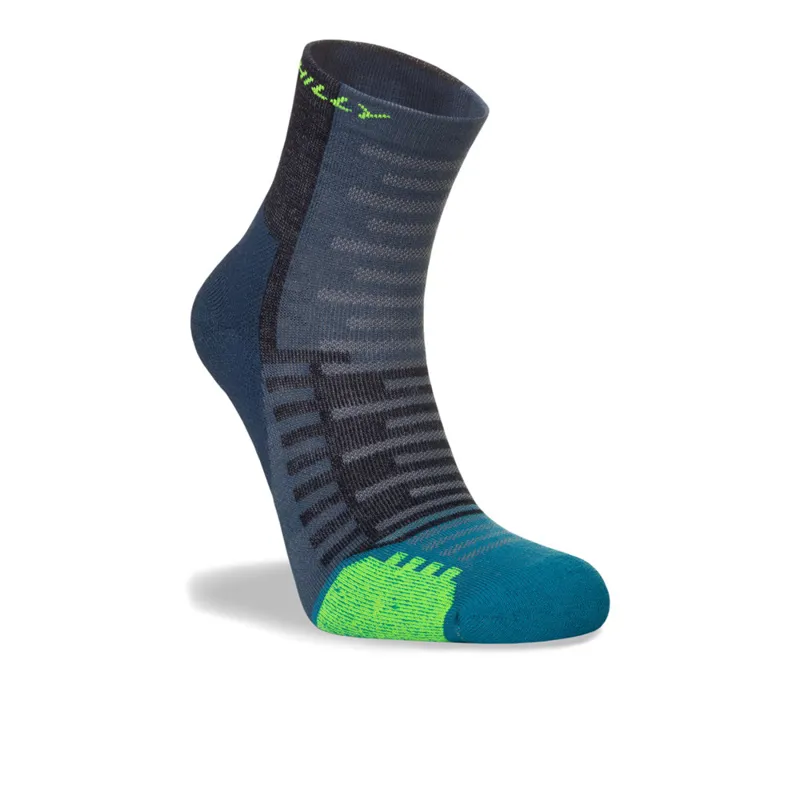 Hilly Active Anklet Min Cushion Running Socks in Denim/Teal-5
