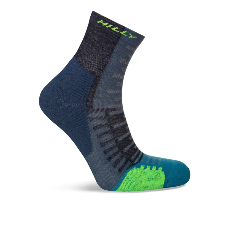 Hilly Active Anklet Min Cushion Running Socks in Denim/Teal-3