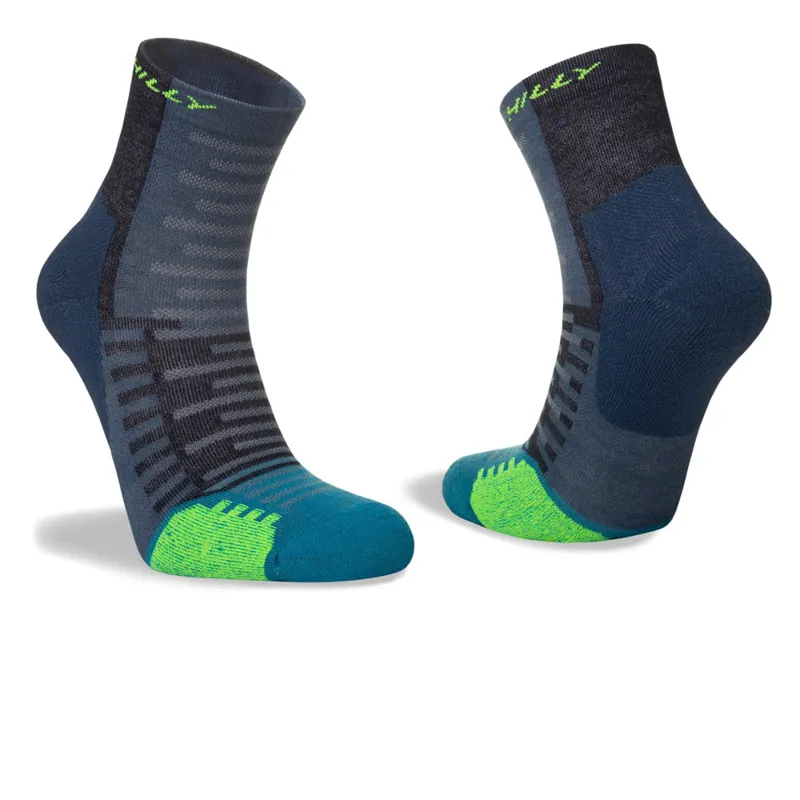 Hilly Active Anklet Min Cushion Running Socks in Denim/Teal-1