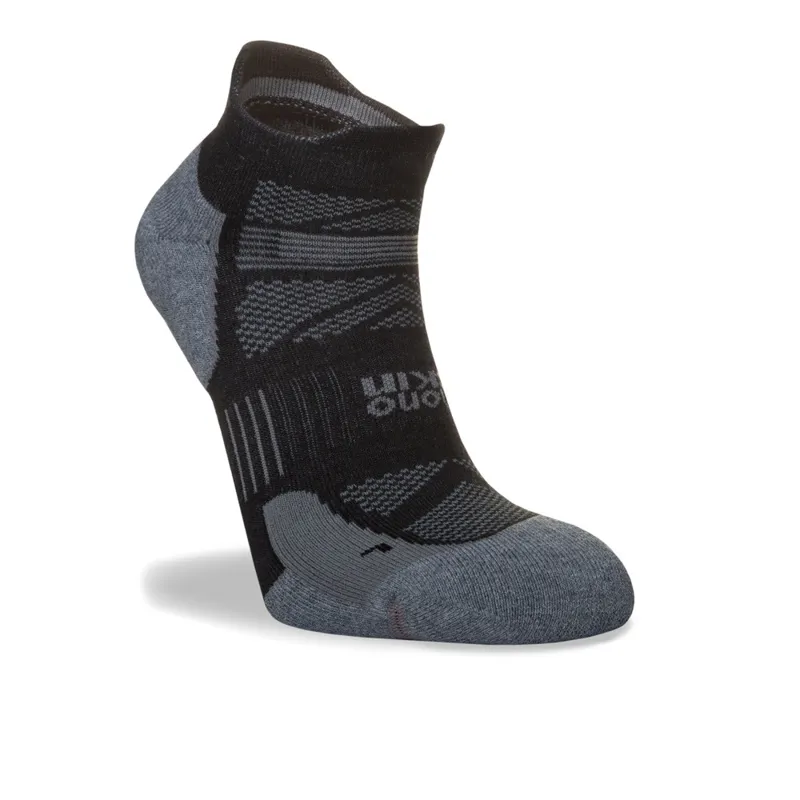Hilly Supreme Socklet Running Socks in Black/Grey-5