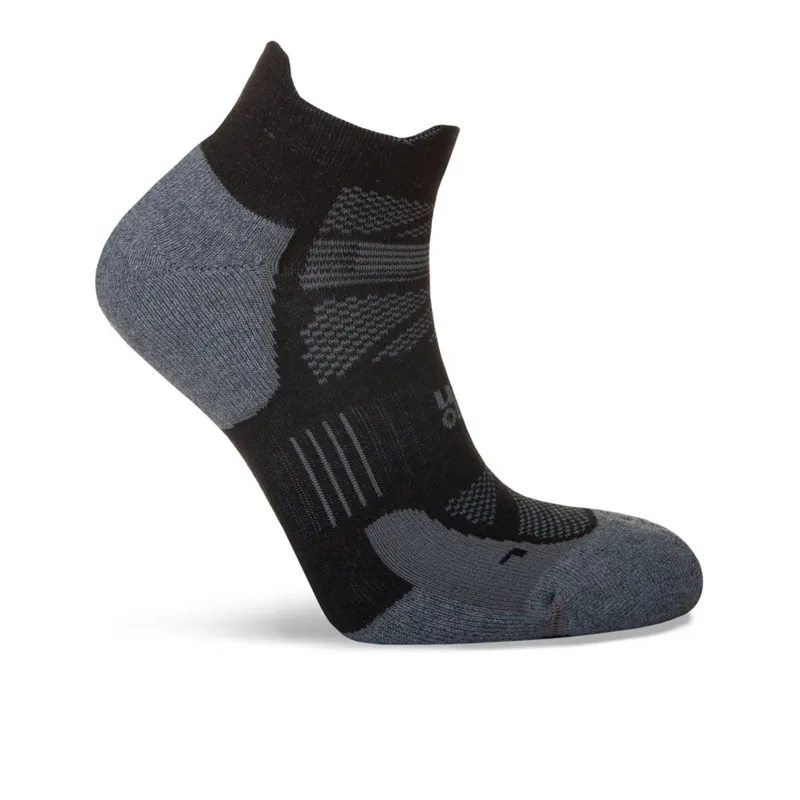 Hilly Supreme Socklet Running Socks in Black/Grey-3