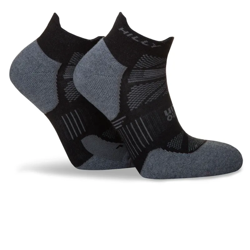 Hilly Supreme Socklet Running Socks in Black/Grey-2