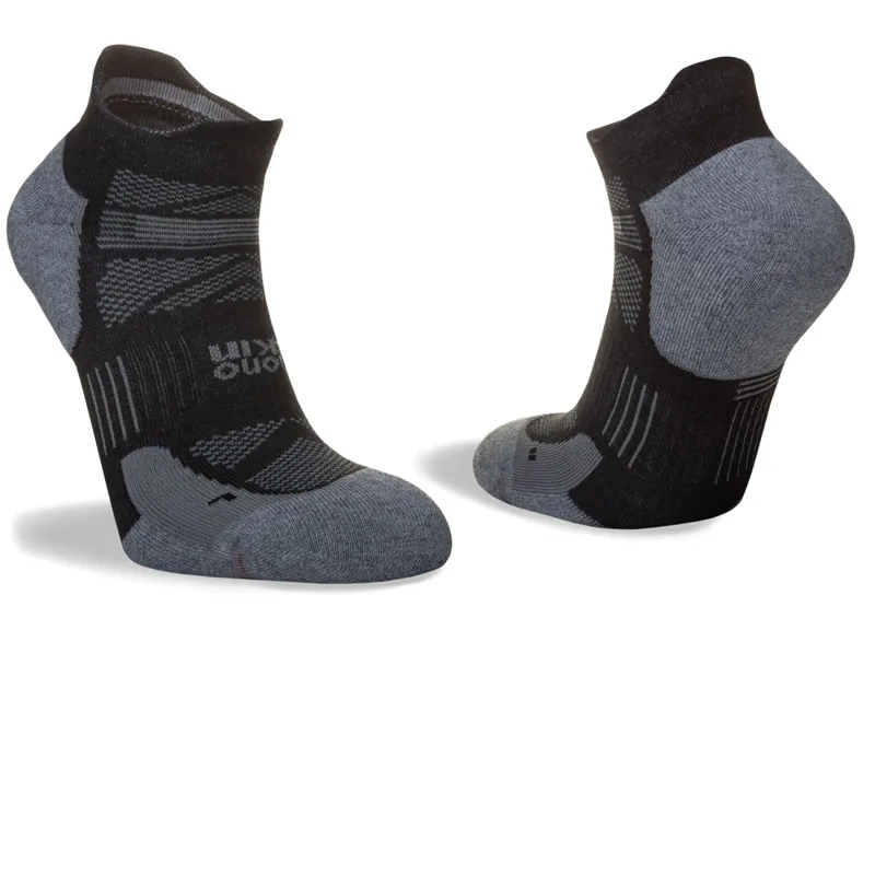 Hilly Supreme Socklet Running Socks in Black/Grey-1