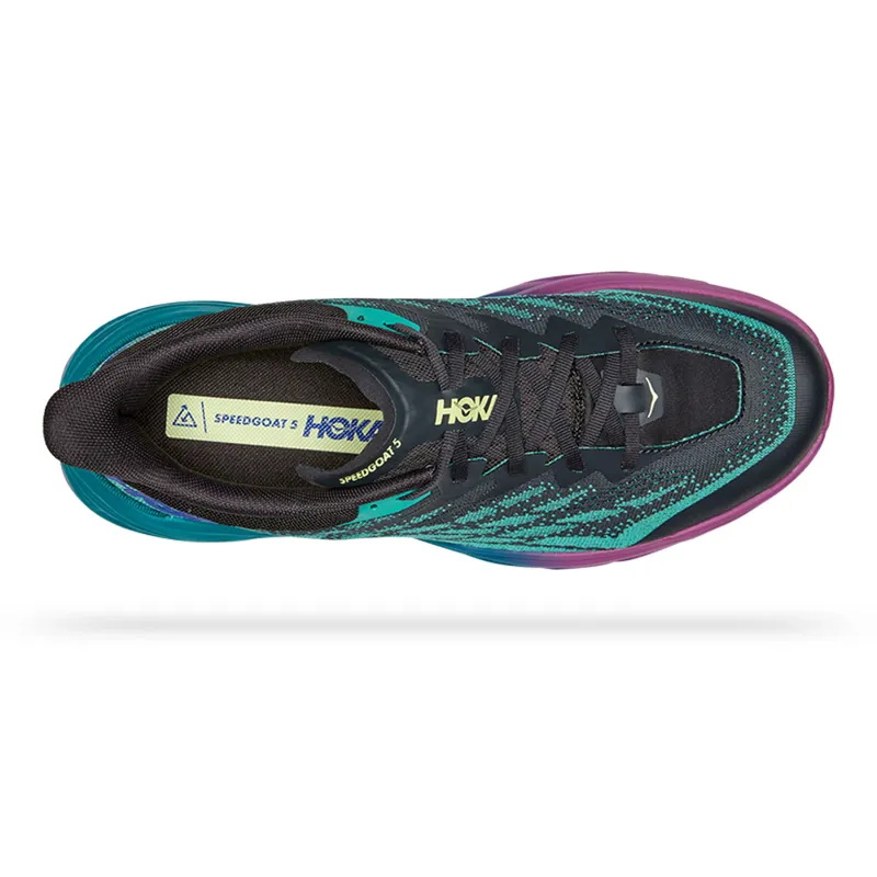 Hoka Men's' Speedgoat 5 Trail Running Shoes in Blue Graphite/ Kayaking-3