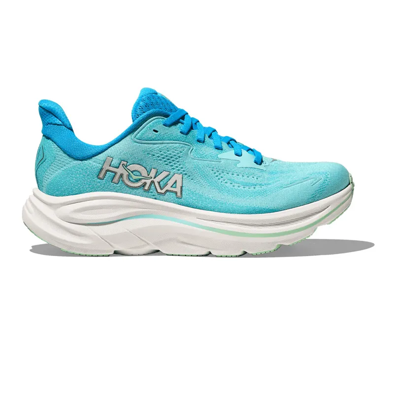 Hoka Women's Clifton 10 Running Shoes in  Skyward Blue / Cielo Blue 