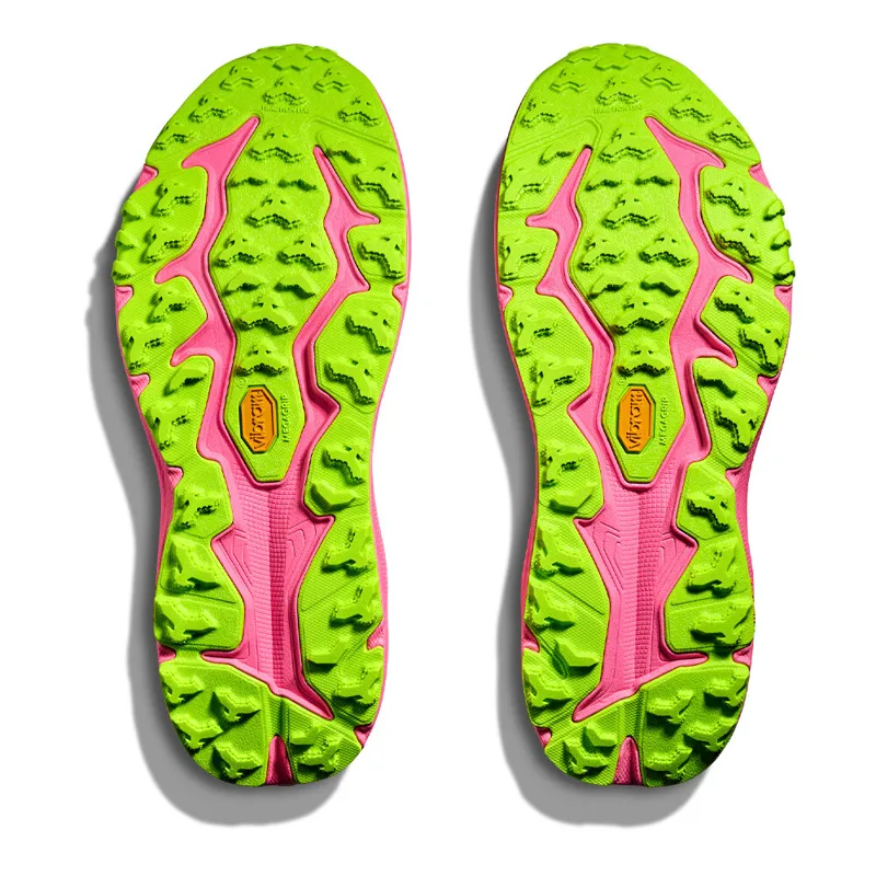 Hoka Men's Speedgoat 6 Trail Running Shoes in Black/Neon Rose-4