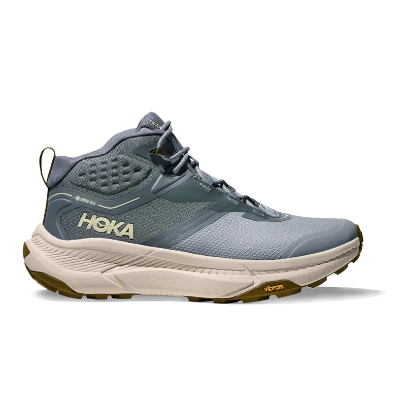 Hoka Men's Transport Hike GTX Trail Shoes in Slate Blue / Stucco 