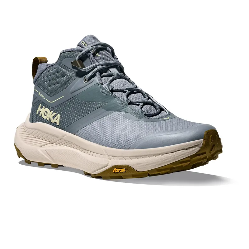 Hoka Men's Transport Hike GTX Trail Shoes in Slate Blue / Stucco -1