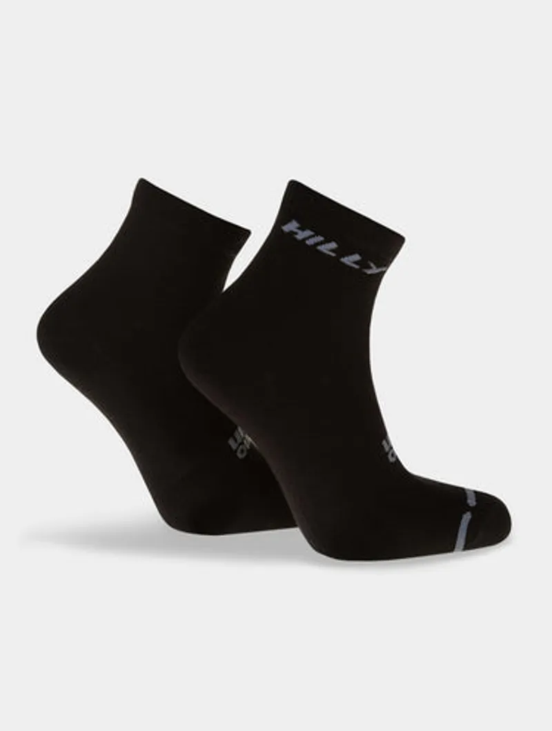 Hilly Active Anklet Zero Running Socks in Black/Grey