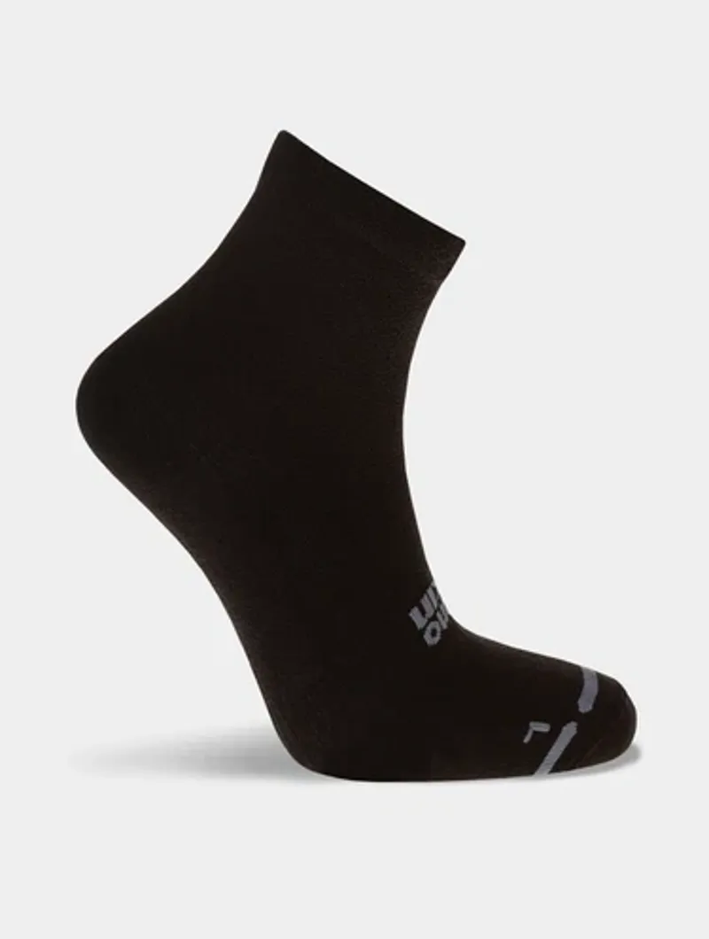 Hilly Active Anklet Zero Running Socks in Black/Grey-4