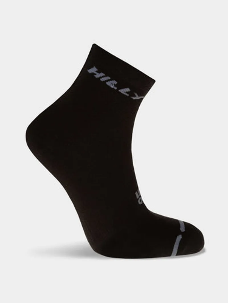 Hilly Active Anklet Zero Running Socks in Black/Grey-3