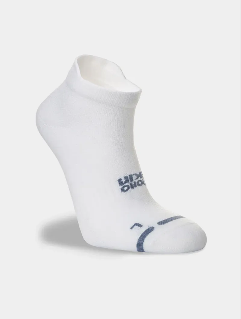 Hilly Anklet Active Zero Cushion Running Socks in White Grey-2