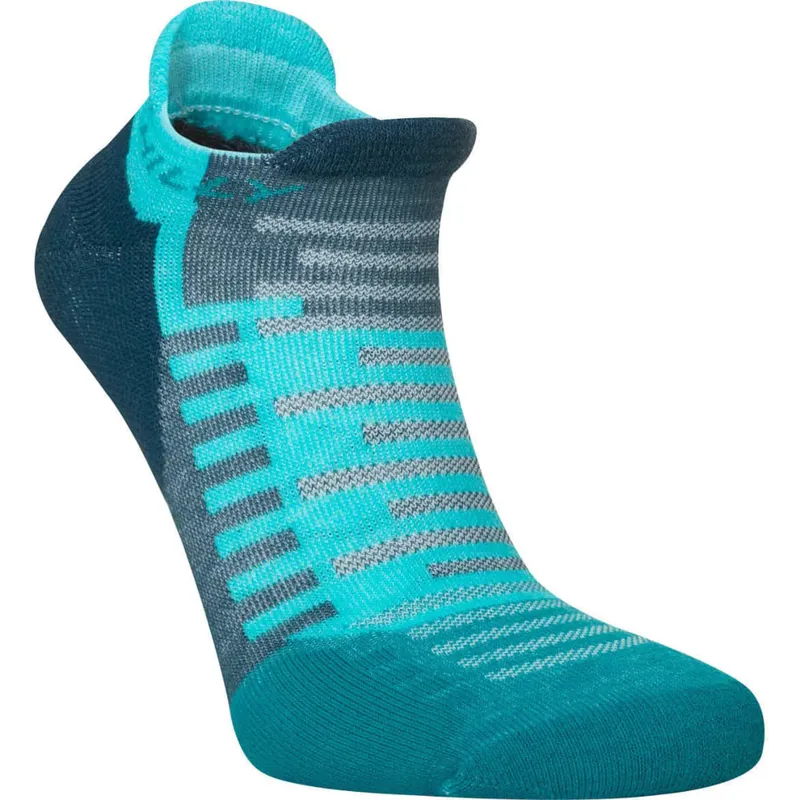 Hilly Active Socklet Running Socks in Blue/Teal-5