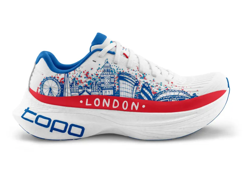 Topo Athletic Men's Specter 2 London Running Shoes White/Red 