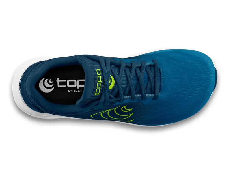 Topo Athletic Men's Phantom 4 Neutral Running Shoes in Blue/Lime -2