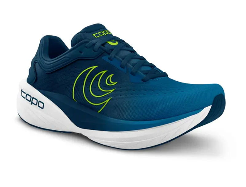 Topo Athletic Men's Phantom 4 Neutral Running Shoes in Blue/Lime -4