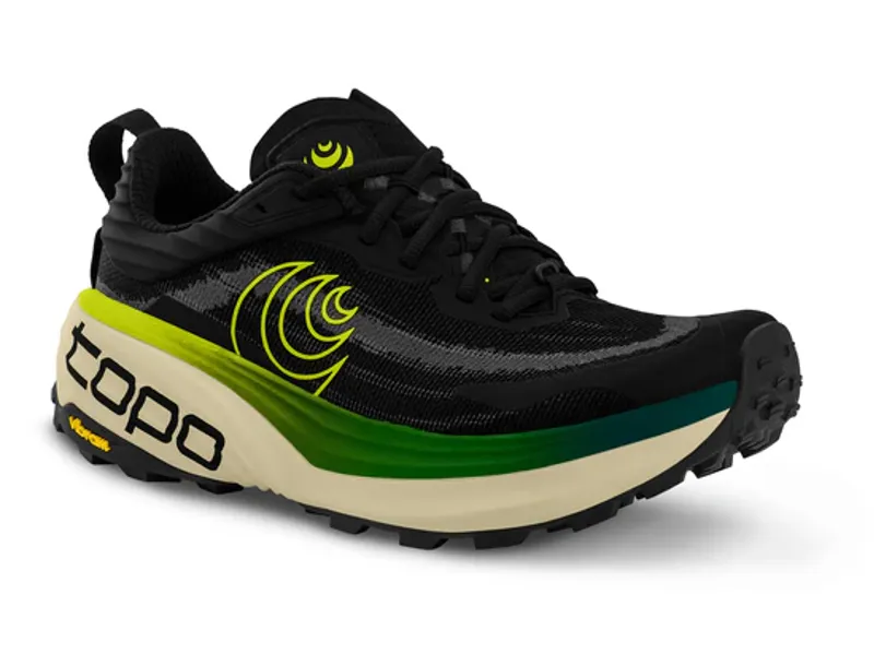 Topo Men's Vista Trail Running Shoe in Black/Lime-4