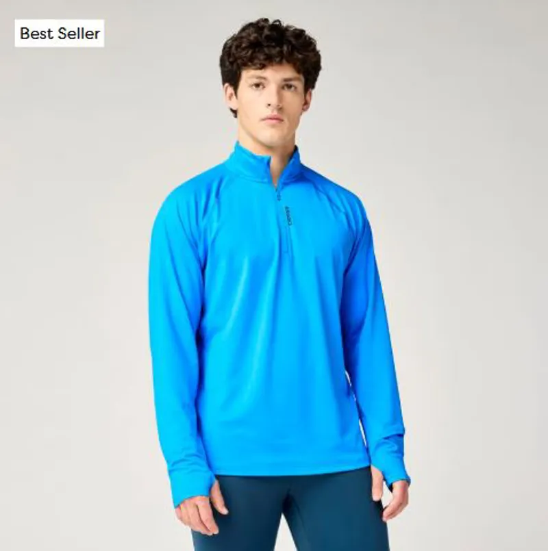 Brooks Men's Dash 1/4 Zip 3.0 Bestselling Running Top in Cyber Blue