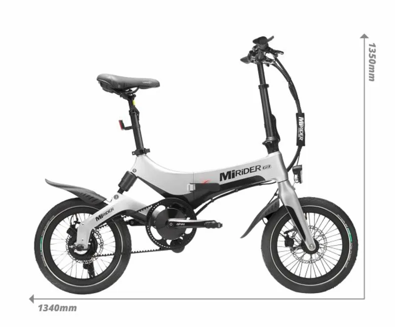 MiRiDER 16 GB3 Folding Electric Bike in Ember Orange-6