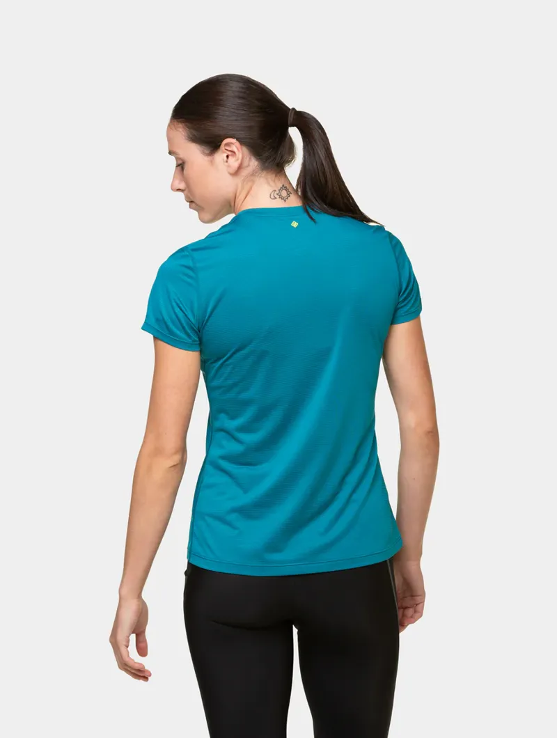 Ron Hill Women's Tech Short-Sleeve T-Shirt in Marine Acid-2