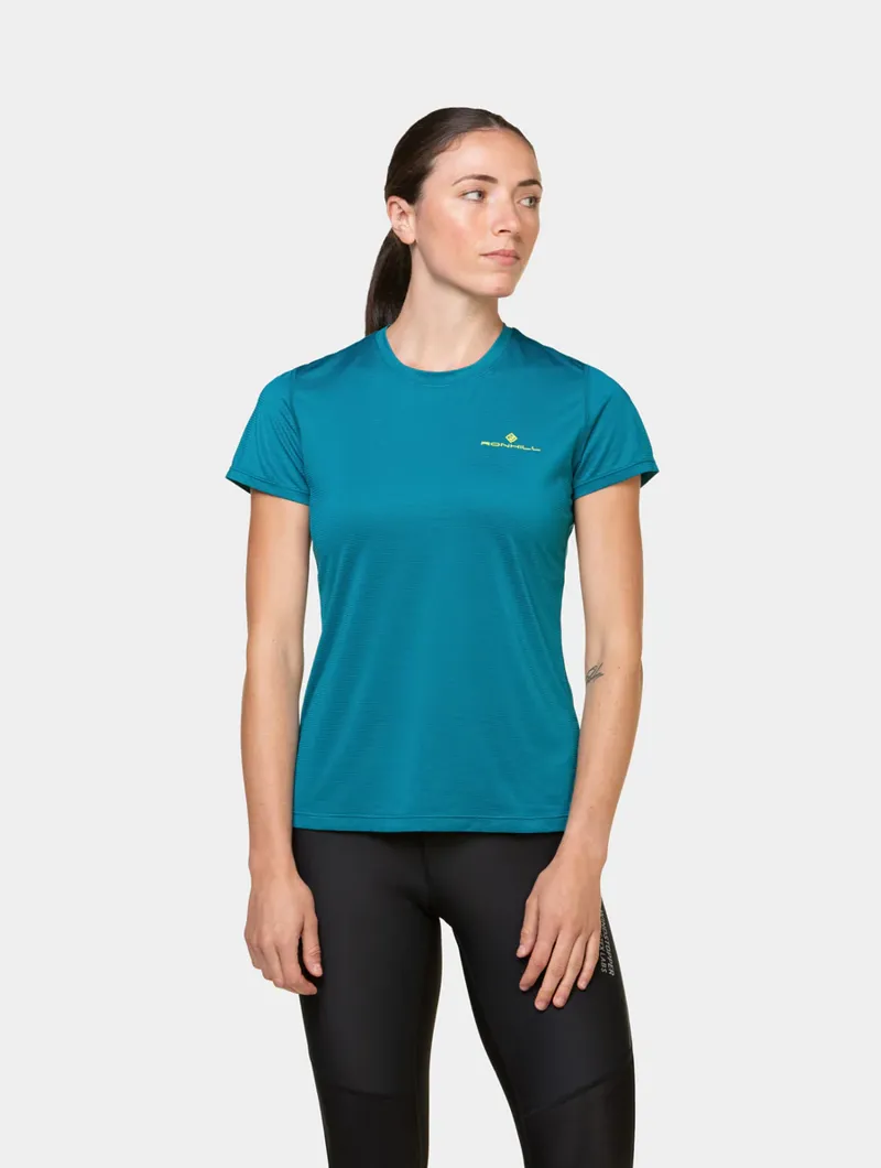 Ron Hill Women's Tech Short-Sleeve T-Shirt in Marine Acid-3