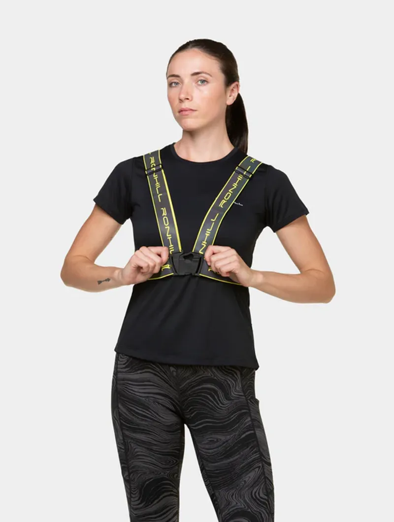 Ronhill Reflect Runners Belt in Reflect/Fluo Zest-2