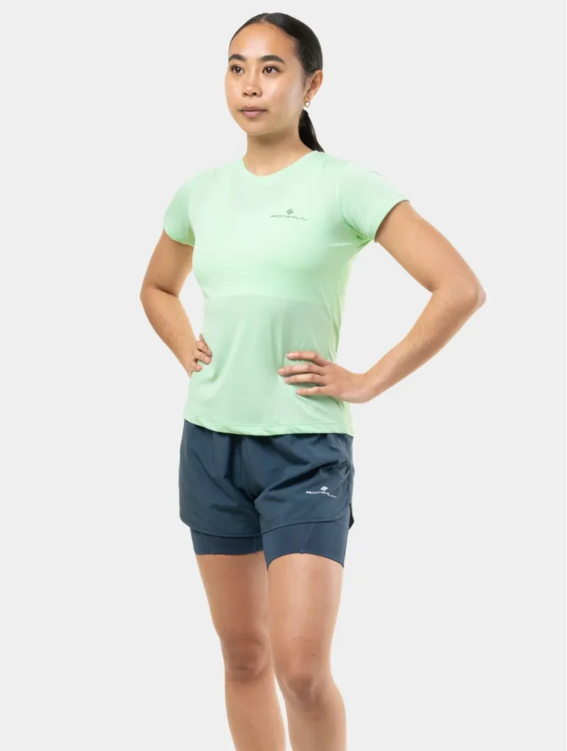 Ronhill Women's Core Twin Shorts For Running in Evening haze-2