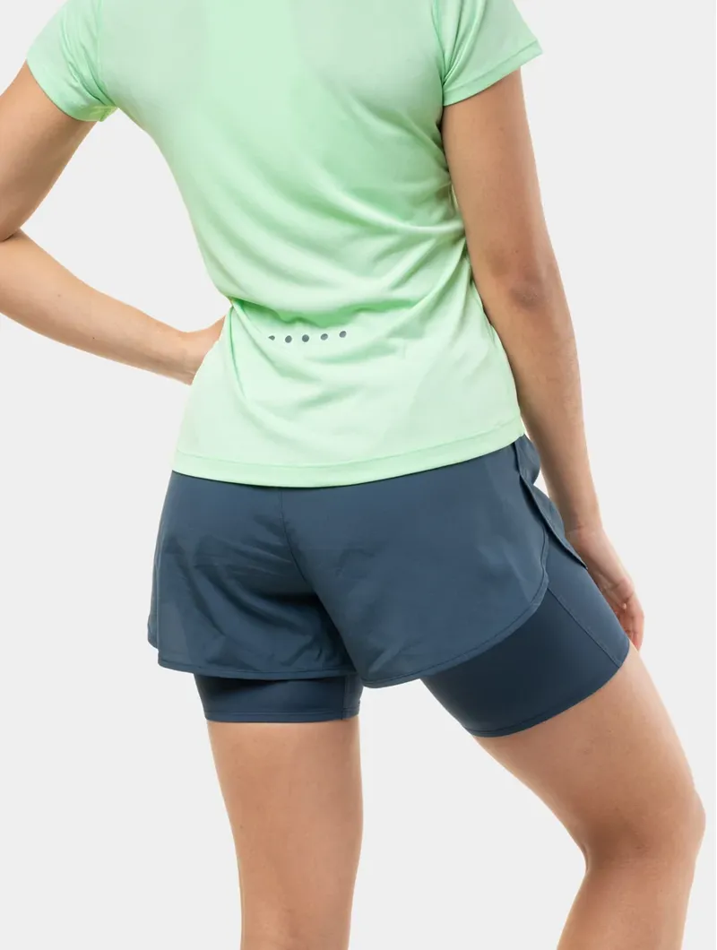 Ronhill Women's Core Twin Shorts For Running in Evening haze-7