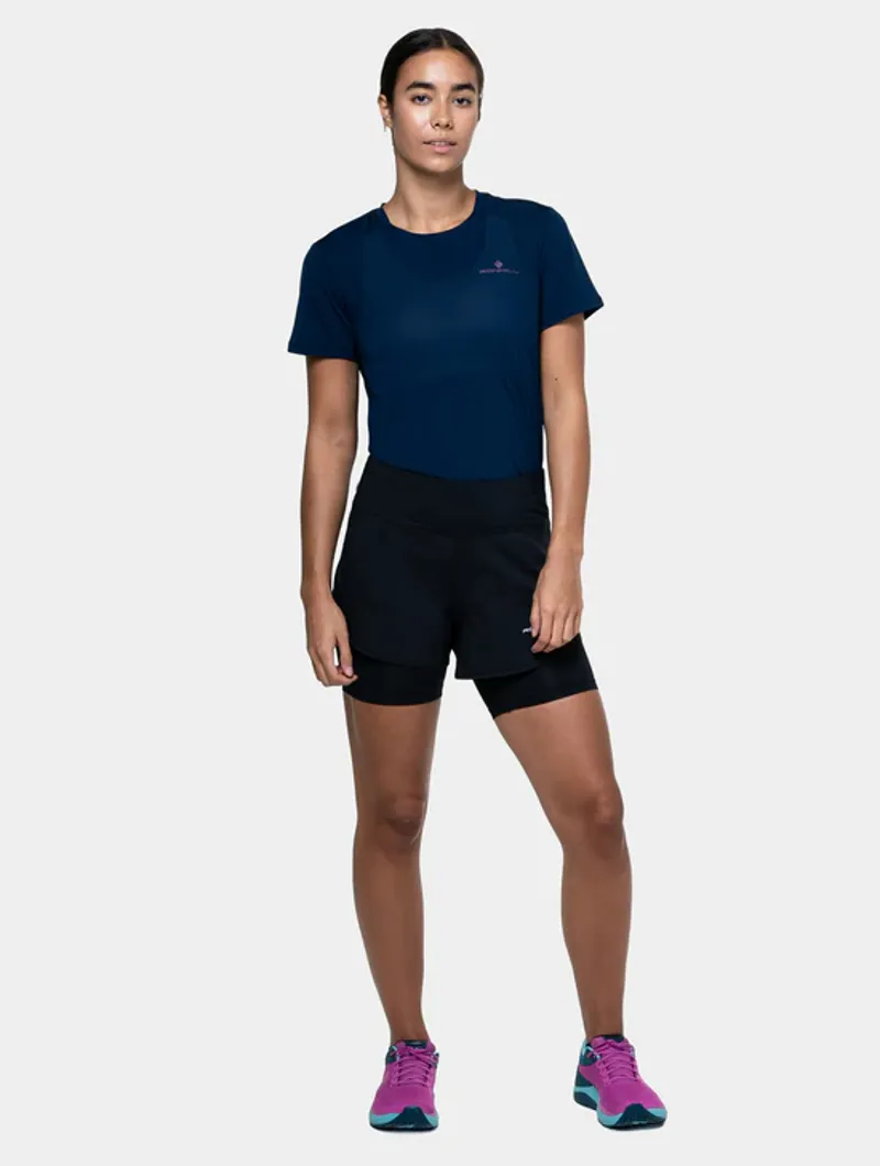 Ronhill Women's Tech 4.5 Inch Twin Running Shorts-2