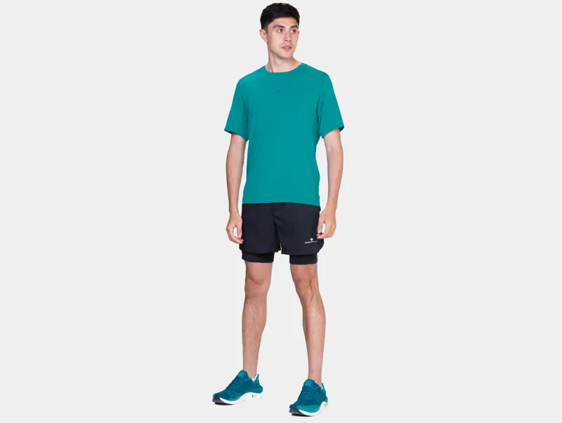 Ronhill Men's Tech Short Sleeve Running T Shirt in Laguna/Seafaring-9