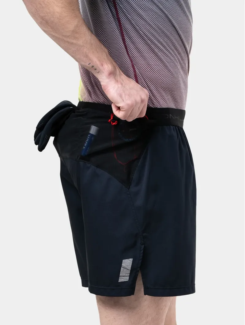 RonHill Men's Tech All-Terrain 5 Inch Running Shorts in All Black-8