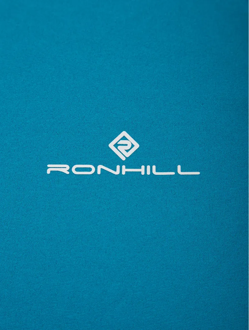 RonHill Women's Core Short Sleeve Running Top in Azure / Bright White-5