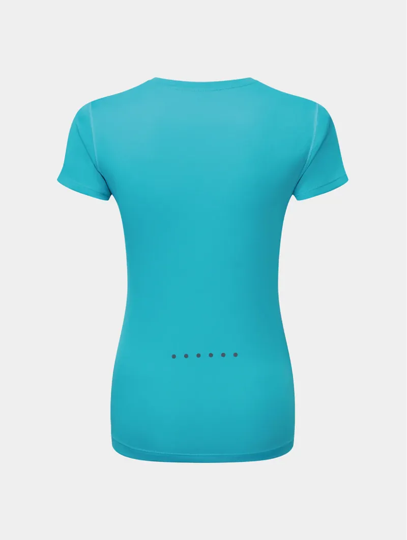 RonHill Women's Core Short Sleeve Running Top in Azure / Bright White-2