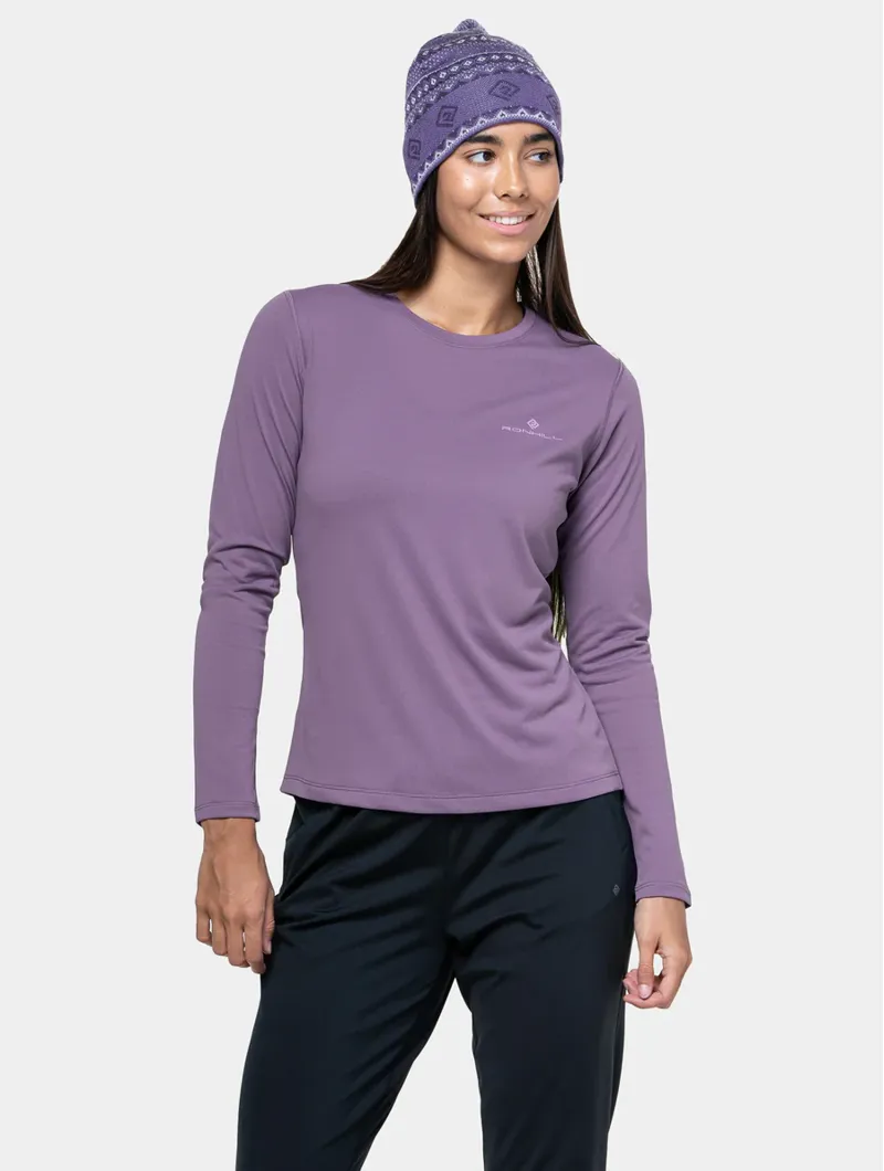 RonHill Women's Core Long Sleeve Running T Shirt in Dark Iris-2