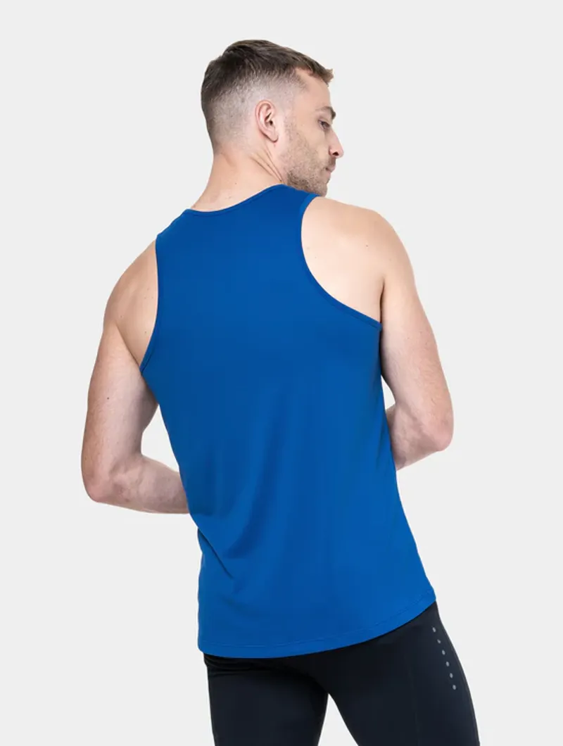 Ronhill Men's Tech Race Running Vest in  DarkCobalt FluoGreen-2