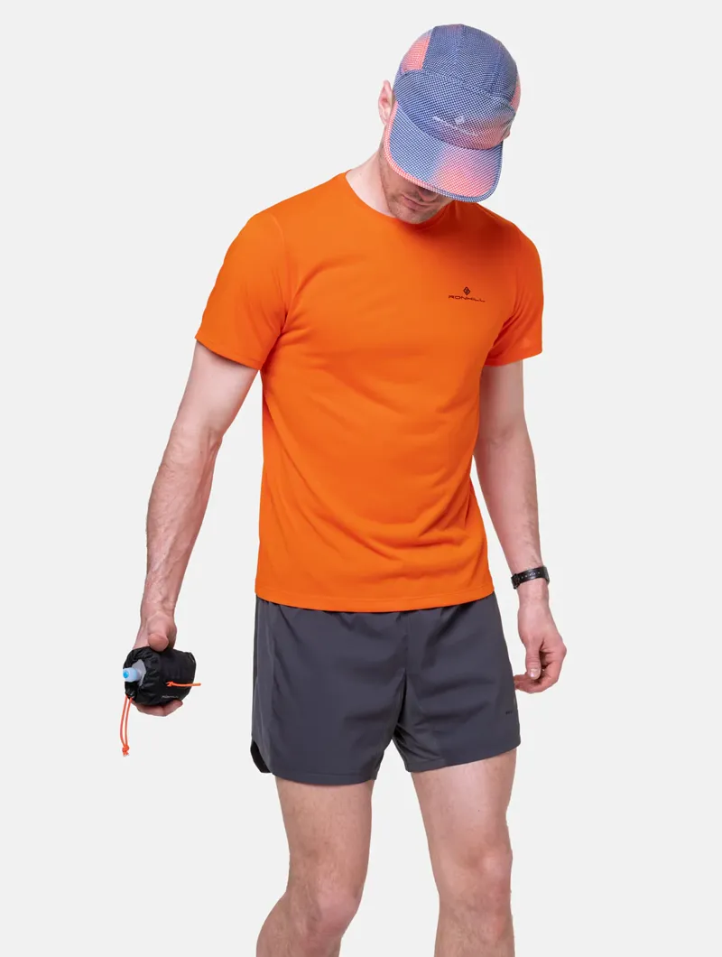 Ronhill Men's Tech 5 Inch Twin Running Shorts in Oxide-4