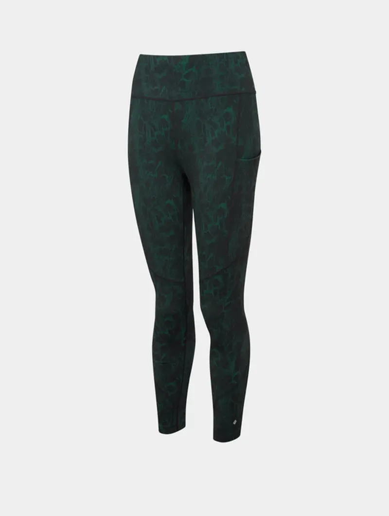 RonHill Women's Tech Crop Tight Running Leggings in Seaweed Medua