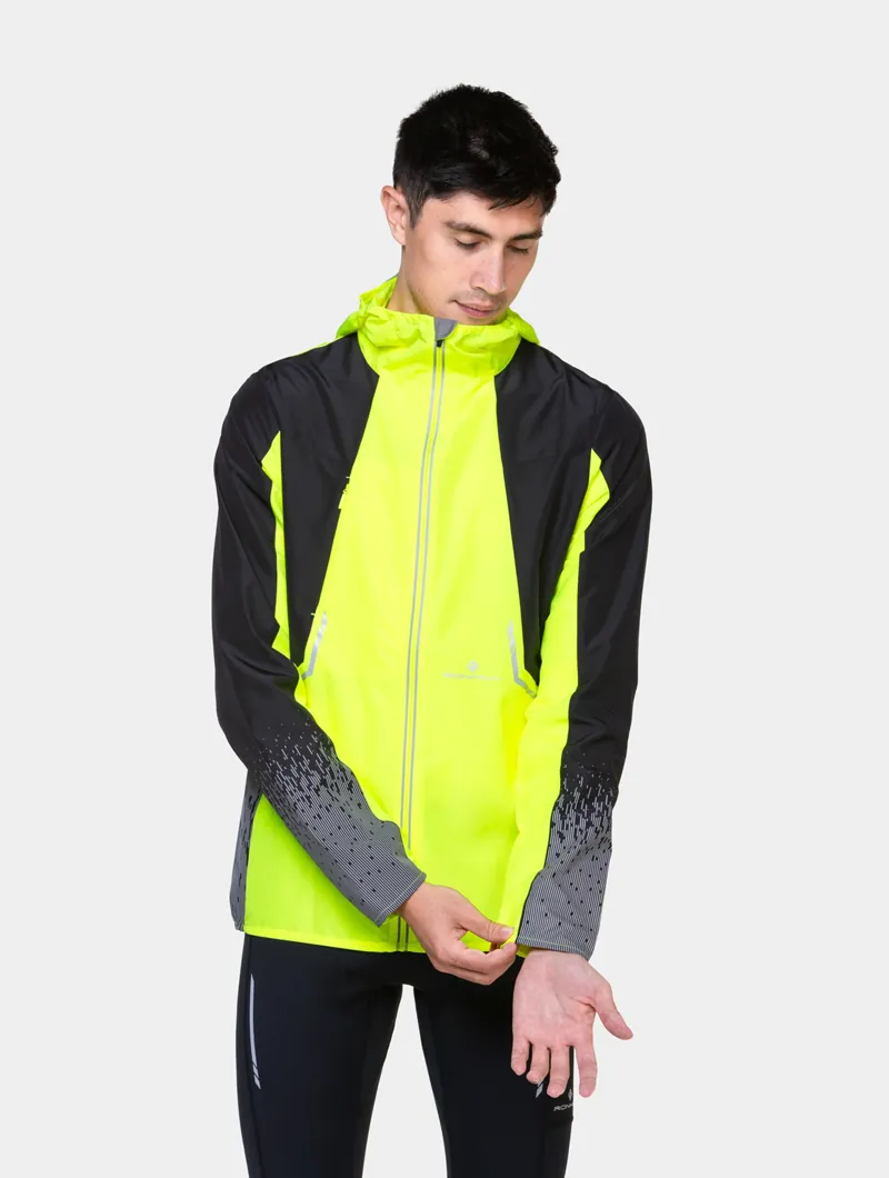 RonHill Men's Tech Reflect Running Jacket Fluorescent Yellow/Black-5