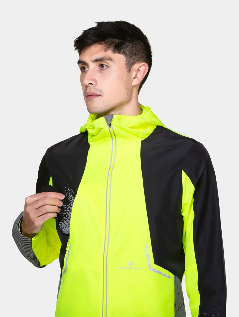 RonHill Men's Tech Reflect Running Jacket Fluorescent Yellow/Black-1